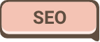 Eine rosa Sprechblase mit dem Wort SEO für erhöhte Webseitenbesuche.